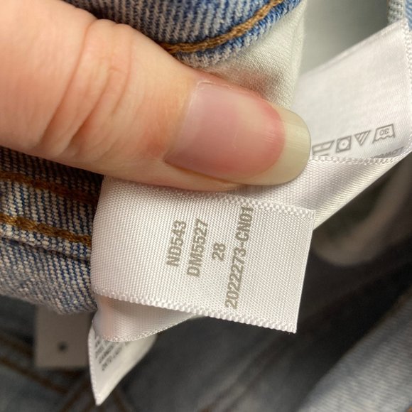 NWT Madewell Distressed Superwide-Leg Jeans Light Wash ND543 High-Rise Cropped - Picture 13 of 16